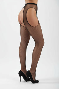 Fishnet Suspender Tights – Classified 100% Nylon Comfort Fit Hosiery