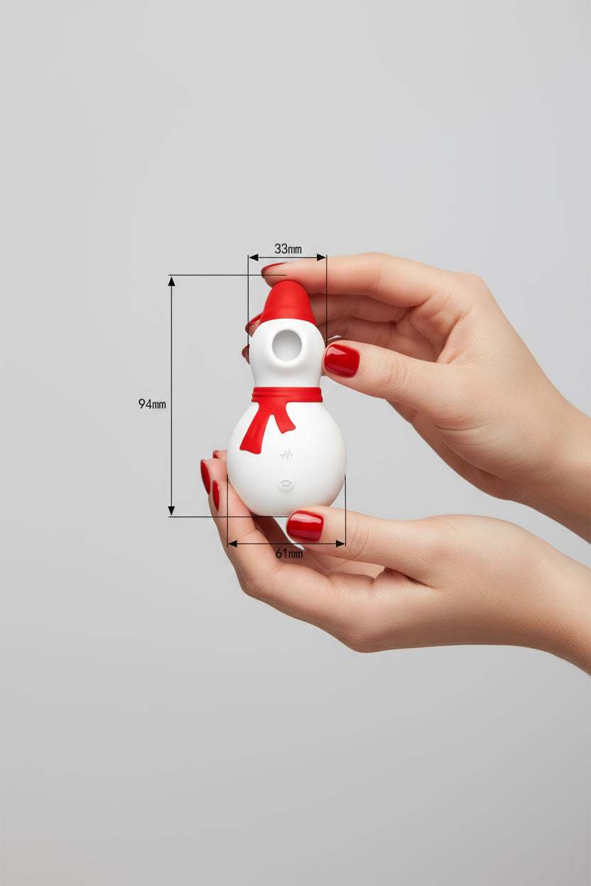 Snowman Rose Suction Pro Christmas Sex Toy: 10 Intense Sucking Frequencies, Waterproof & USB Rechargeable Clitoral Vibrator