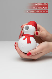 Snowman Rose Suction Pro Christmas Sex Toy: 10 Intense Sucking Frequencies, Waterproof & USB Rechargeable Clitoral Vibrator