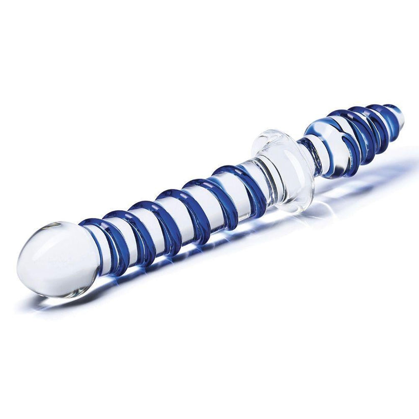 10" Mr. Swirly Double Ended Glass Dildo and Butt Plug for Unique Sensations and Easy Entry