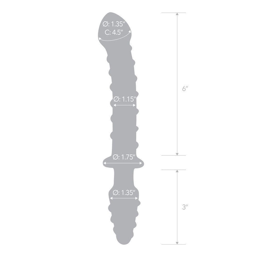 10" Mr. Swirly Double Ended Glass Dildo and Butt Plug for Unique Sensations and Easy Entry