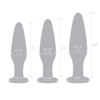 Glas Anal Training Butt Plug Set (4