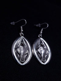 Silver Earrings (Various) Penis & Vulva Anatomical Genitalia Vagina Pussy Fanny Clit Labia Jewellery, Women Empowerment Feminist Gift