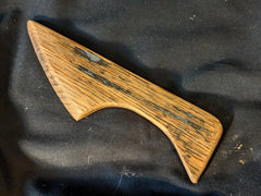 Hand Crafted Mini Wooden Kink / BDSM / Wax Play Scraper made from Whisky Barrel Oak