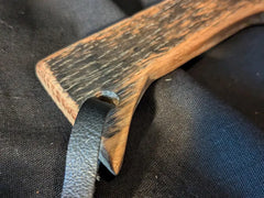 Hand Crafted Wooden Kink / BDSM / Wax Play Scraper made from Whisky Barrel Oak