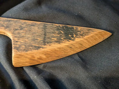 Hand Crafted Wooden Kink / BDSM / Wax Play Scraper made from Whisky Barrel Oak