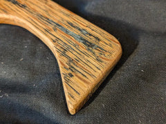 Hand Crafted Mini Wooden Kink / BDSM / Wax Play Scraper made from Whisky Barrel Oak