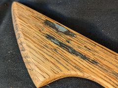 Hand Crafted Mini Wooden Kink / BDSM / Wax Play Scraper made from Whisky Barrel Oak