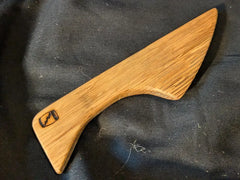 Hand Crafted Mini Wooden Kink / BDSM / Wax Play Scraper made from Whisky Barrel Oak