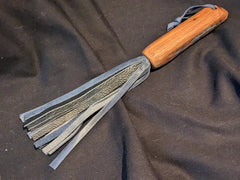 Barrel of Pain Hand Crafted Mini Kink / BDSM Flogger made from Whisky Barrel Oak and Repurposed Leather