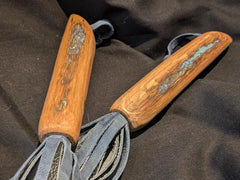 Barrel of Pain Hand Crafted Mini Kink / BDSM Flogger made from Whisky Barrel Oak and Repurposed Leather