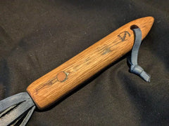 Barrel of Pain Hand Crafted Mini Kink / BDSM Flogger made from Whisky Barrel Oak and Repurposed Leather