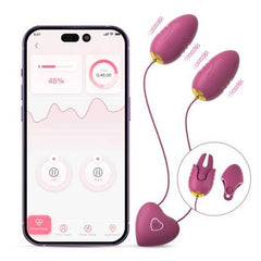 Cupid Dual App Controlled Nipple Clamps & Love Eggs