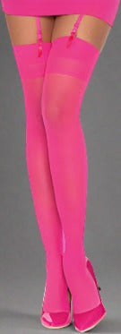 Dreamgirl One Size Queen Pink Sheer Thigh High Stockings