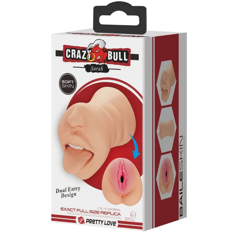 Crazy Bull Sarah Mouth and Vagina Realistic Dual Entry Masturbator