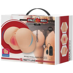 Crazy Bull Kylie realistic masturbator with detailed vaginal and anal openings, designed for adult pleasure.