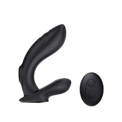Functional features of the INTY Toys Rebel prostate massager, highlighting USB rechargeable convenience and ergonomic shape for superior enjoyment.
