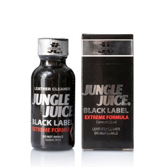 Elegant display of Jungle Juice Retro Black Label 25ml, a powerful essence capturing the spirit of nostalgic dance floor moments.