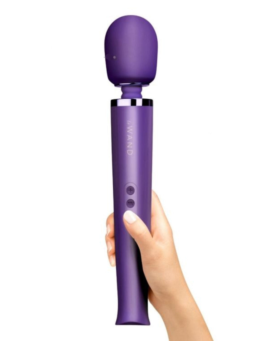 Le Wand Rechargeable Vibrating Massager With 10 Speeds, 20 Patterns, Silicone Head & Travel Case