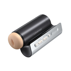 Lovense Solace Pro app-controlled masturbator with AI sync, 300 strokes per minute, hands-free design, sleek and discreet appearance