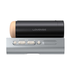 Lovense Solace Pro app-controlled masturbator with AI sync, side view showing sleek design and textured exterior for immersive pleasure.