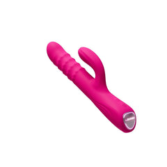 Stylish Lovense Velvo rabbit demonstrating its waterproof design, ideal for versatile use.