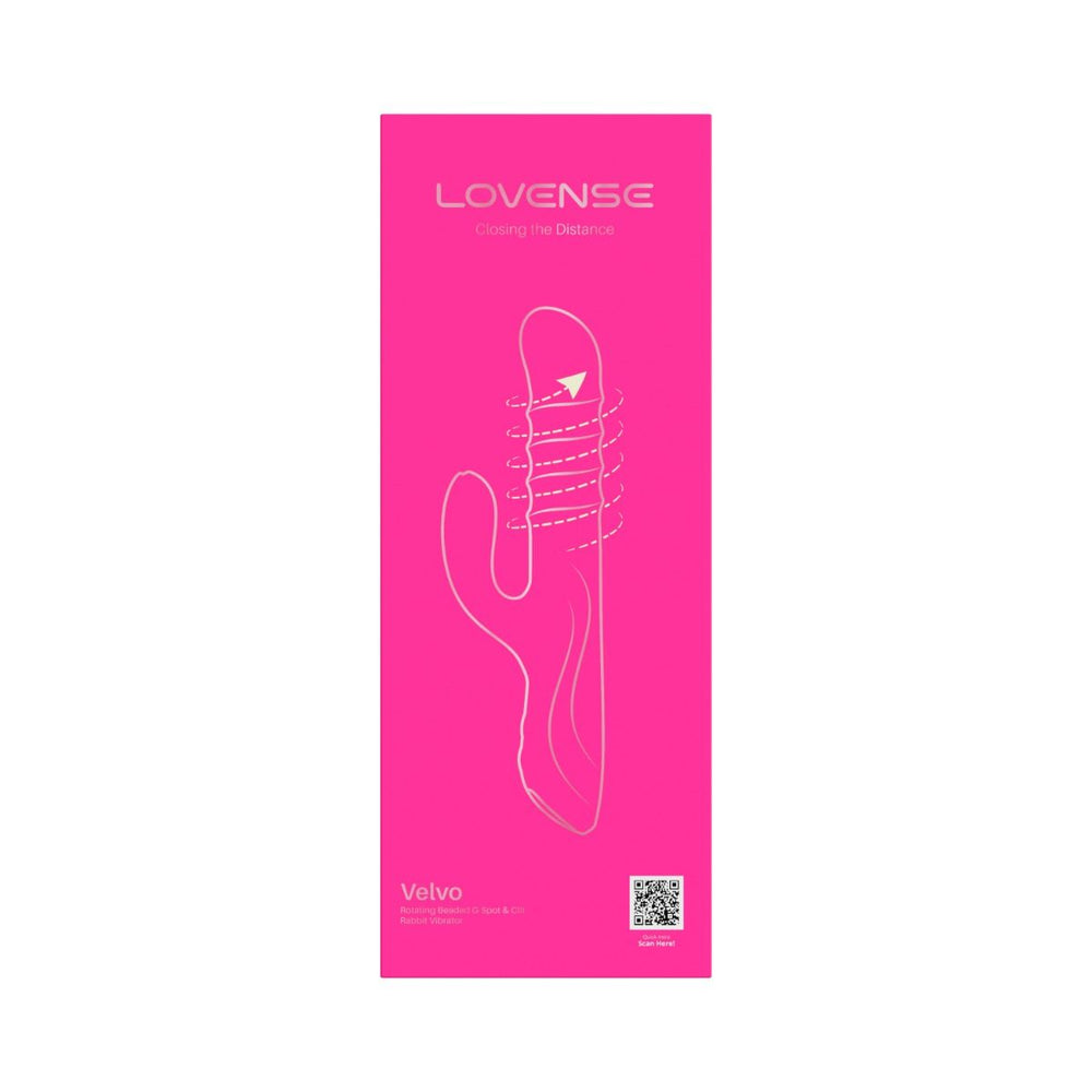 Lovense Velvo rabbit with distinct 360° rolling bead technology for enhanced internal stimulation.
