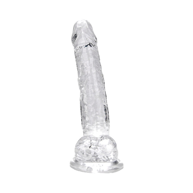 7" Clear Dildo with Balls - Lifelike Design for Thrilling Pleasure