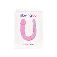 Loving Joy Double Mini Dildo Pink - Realistic TPE Dual-Ended Toy - 28cm Length