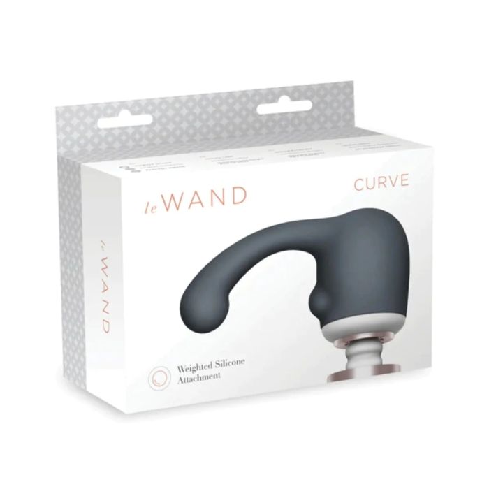 Elegant Le Wand Curve Weighted Silicone Attachment Grey - designed for targeted internal pleasure and orgasmic experiences.