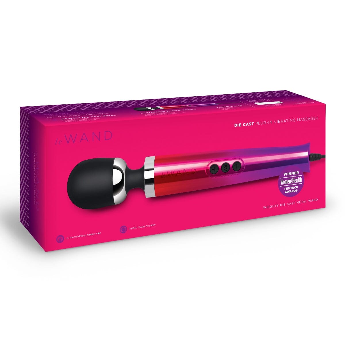 Le Wand Ombre Diecast Plug In Vibrating Wand Massager Wands & Attachments Le Wand (ABS) 