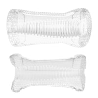 Ripple Dual End Stroker Male Masturbator - Transparent