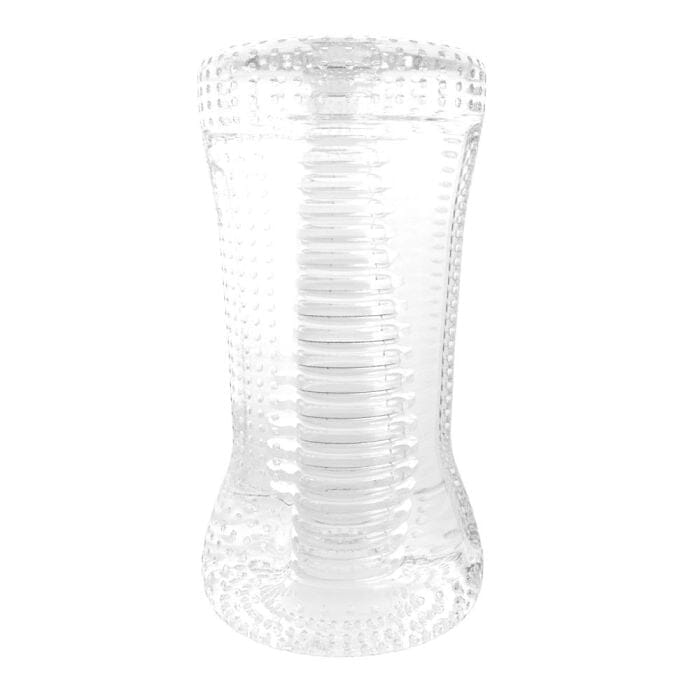 Ripple Dual End Stroker Male Masturbator - Transparent