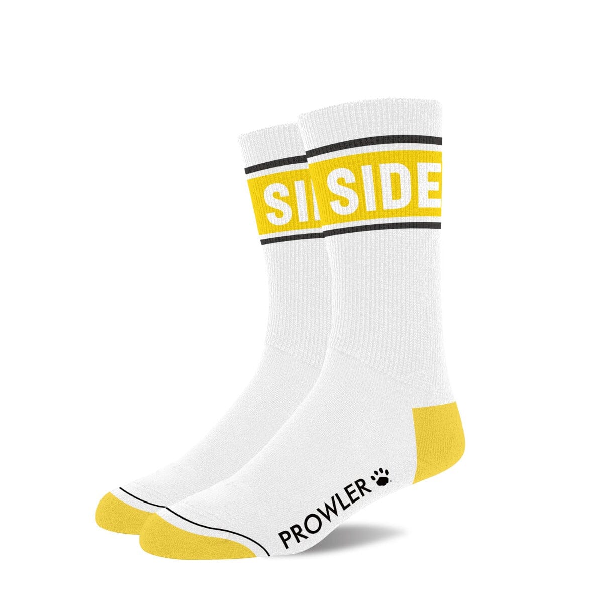 Men's Prowler RED Prowler Side Socks, stylish and comfortable men's sock with side design, shown in mockup image.