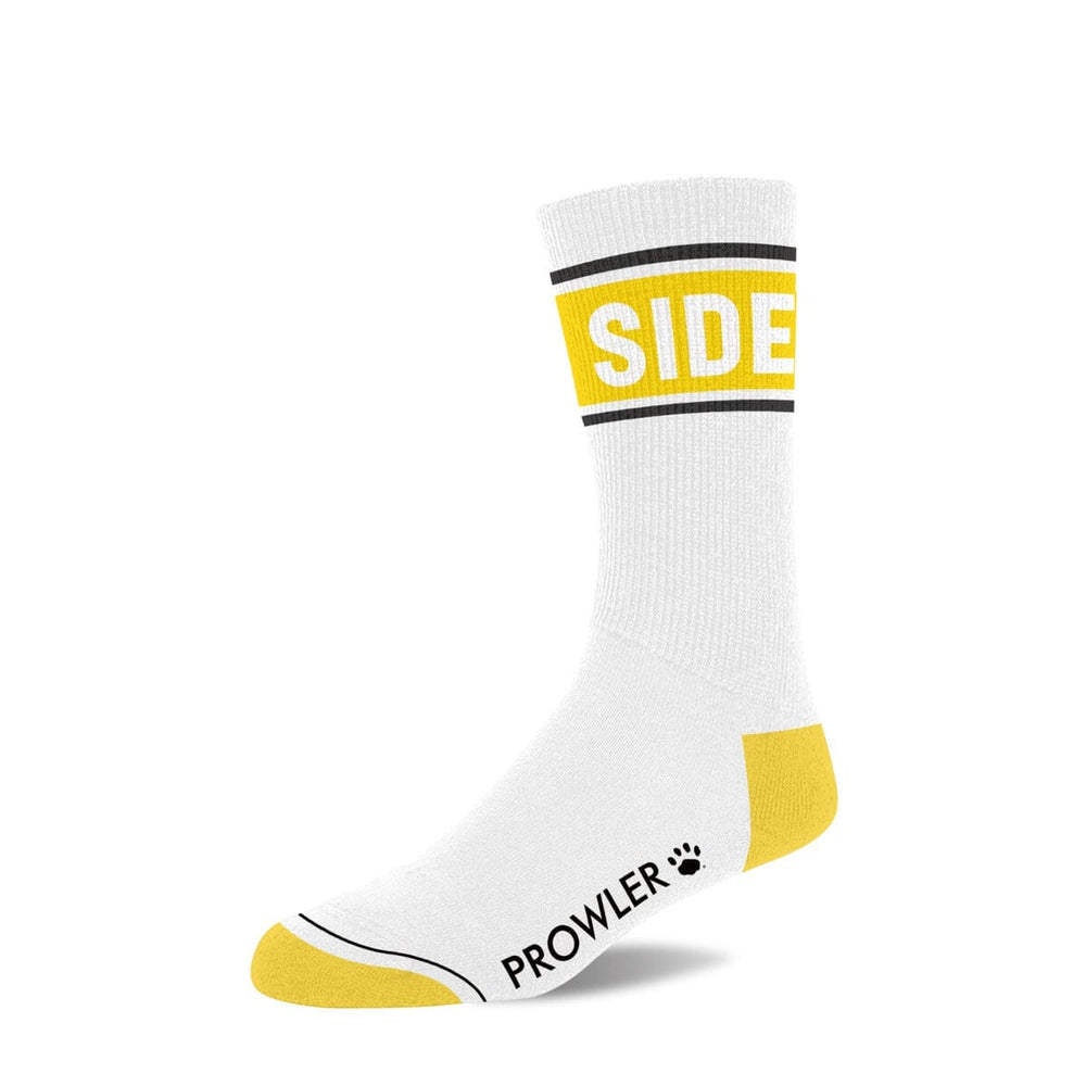 Men's Prowler RED Prowler Side Socks showing a sleek design and comfortable fit in a mockup image.