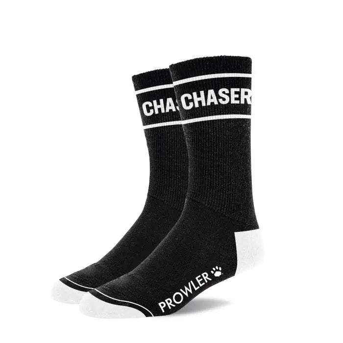 Prowler RED Chaser men's sock in black with red accents, featuring a bold, athletic design and comfortable fit.