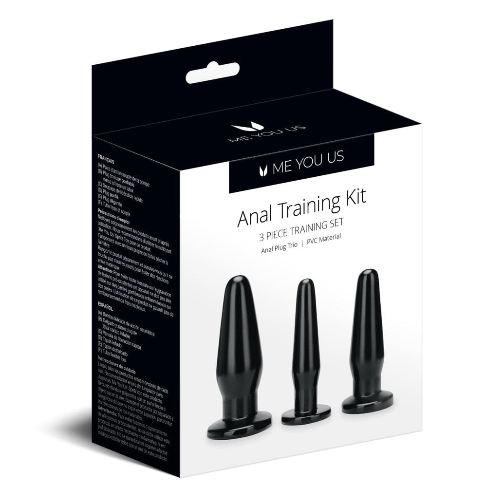 Me You Us beginners anal training kit with various sizes of butt plugs, displayed in a set for comfortable anal exploration.