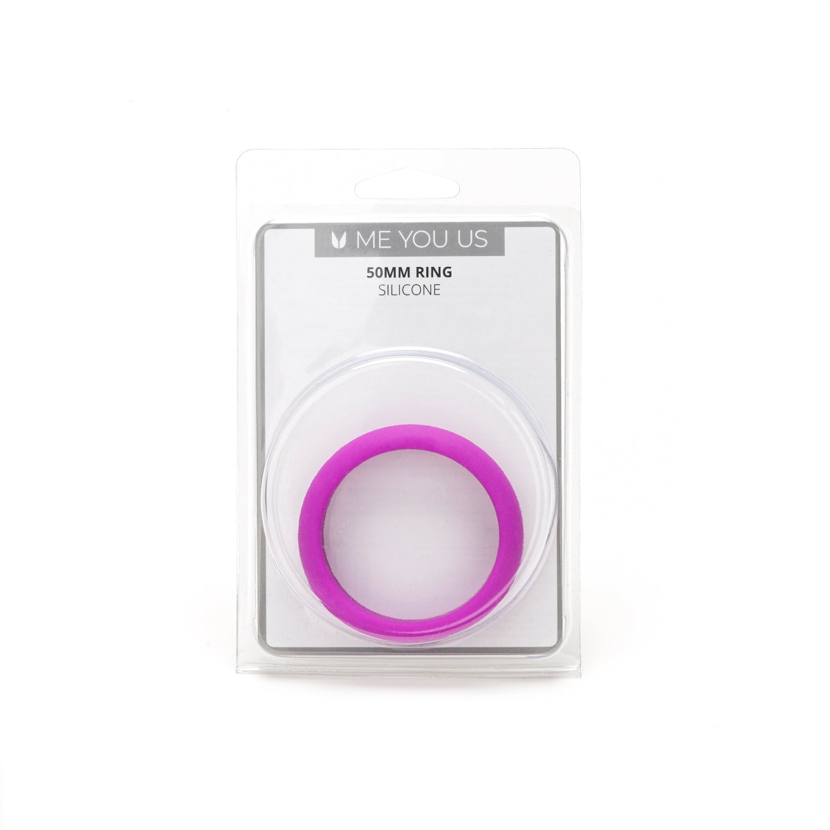 a pink ring in a package on a white background