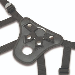 Men and women can enjoy the Me You Us Black Adjustable Harness, a sophisticated strap on harness for intimate moments.