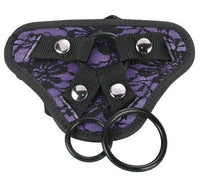 Strap on Harness with Lace - Adjustable with Multiple Sized-Rings