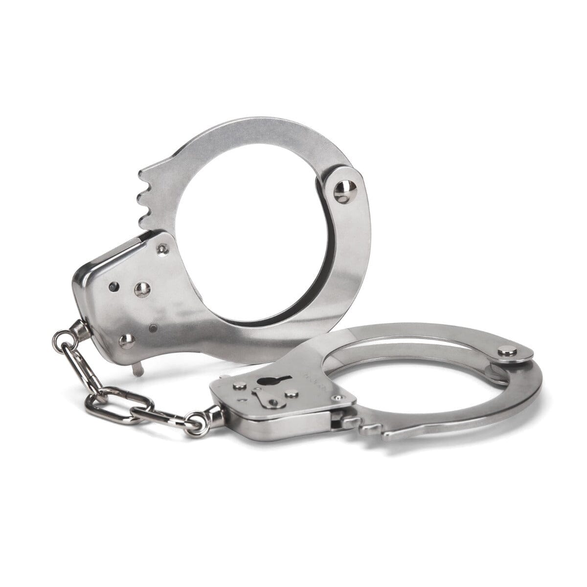 a pair of handcuffs on a white background