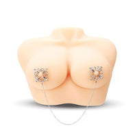 Close-up of Me You Us Flower Design Nipple Chain illustrating the exquisite craftsmanship and alluring design.