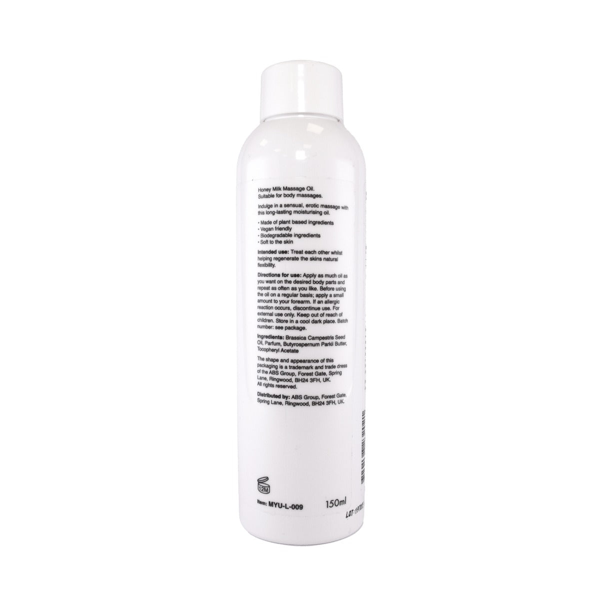 a bottle of white shampoo on a white background