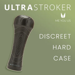 Me You Us Vagina Stroker, realistic textured masturbator made of easy-clean TPE material, designed for intimate pleasure.