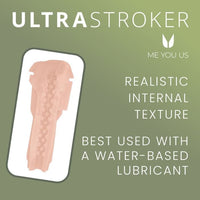 Sleek design of the Me You Us Vagina Stroker showcasing its easy-to-clean features.