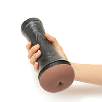 Thumbnail for a hand holding a black object on a white background