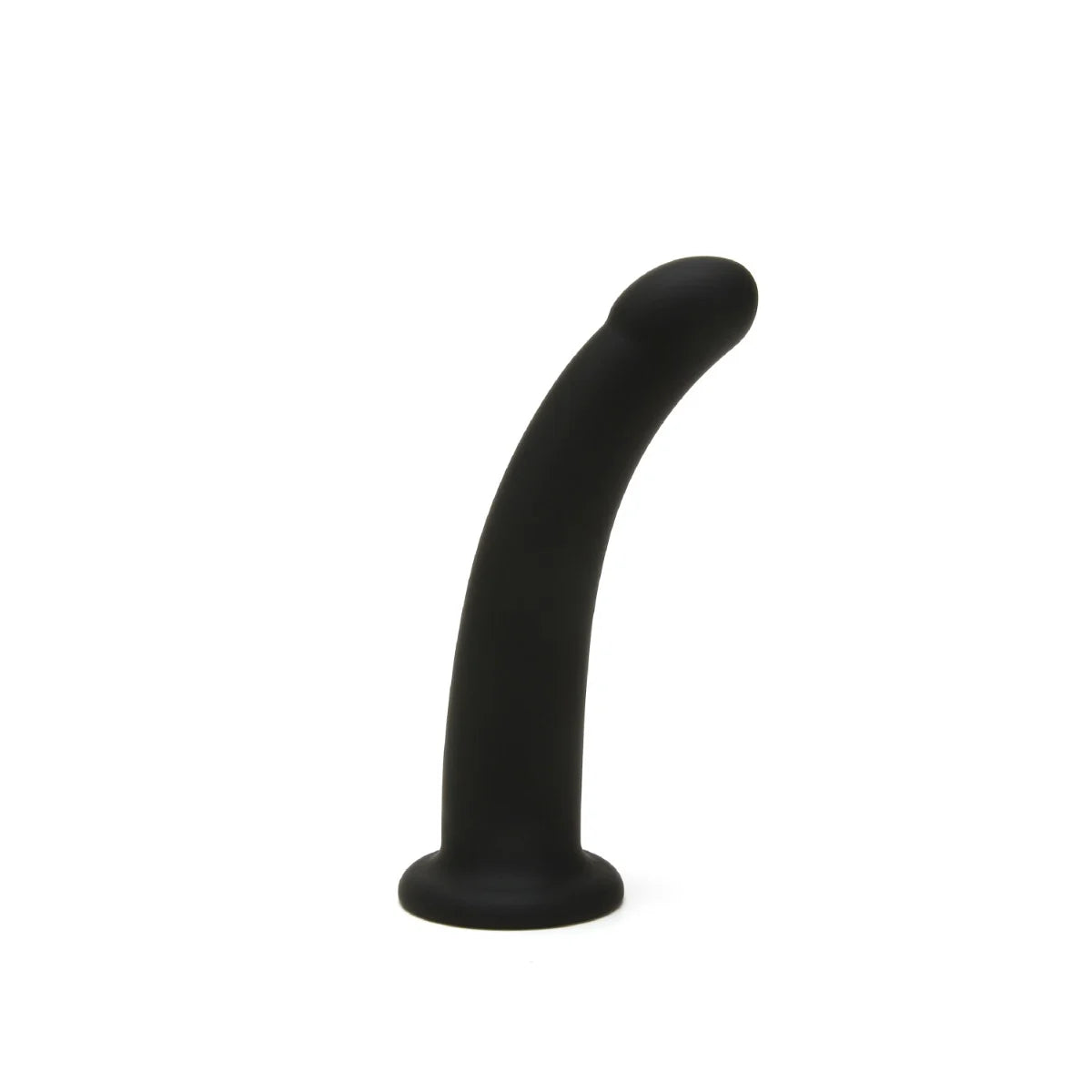 a black plastic object on a white background