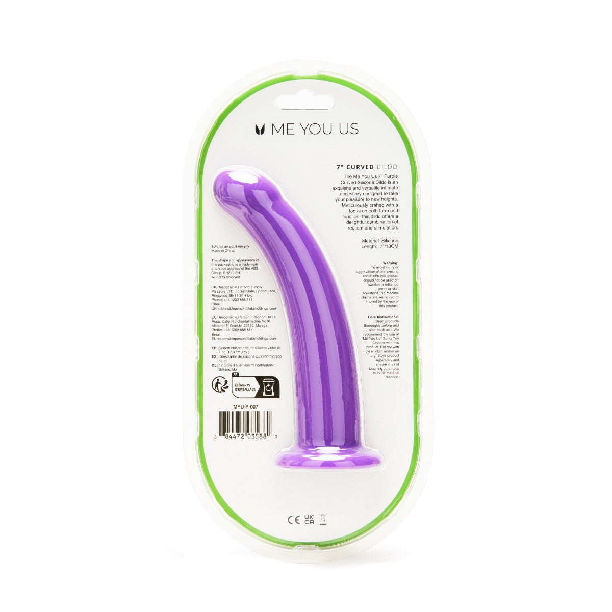 a purple plastic object in a package
