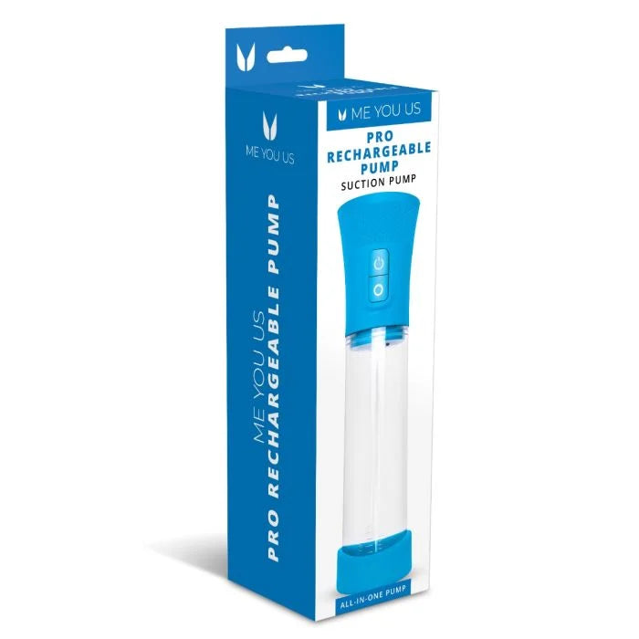 Box of ME YOU US Pro Rechargeable Pump Suction Pump on a white background