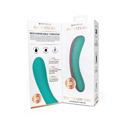 Slim silicone vibrator in Purple or Teal